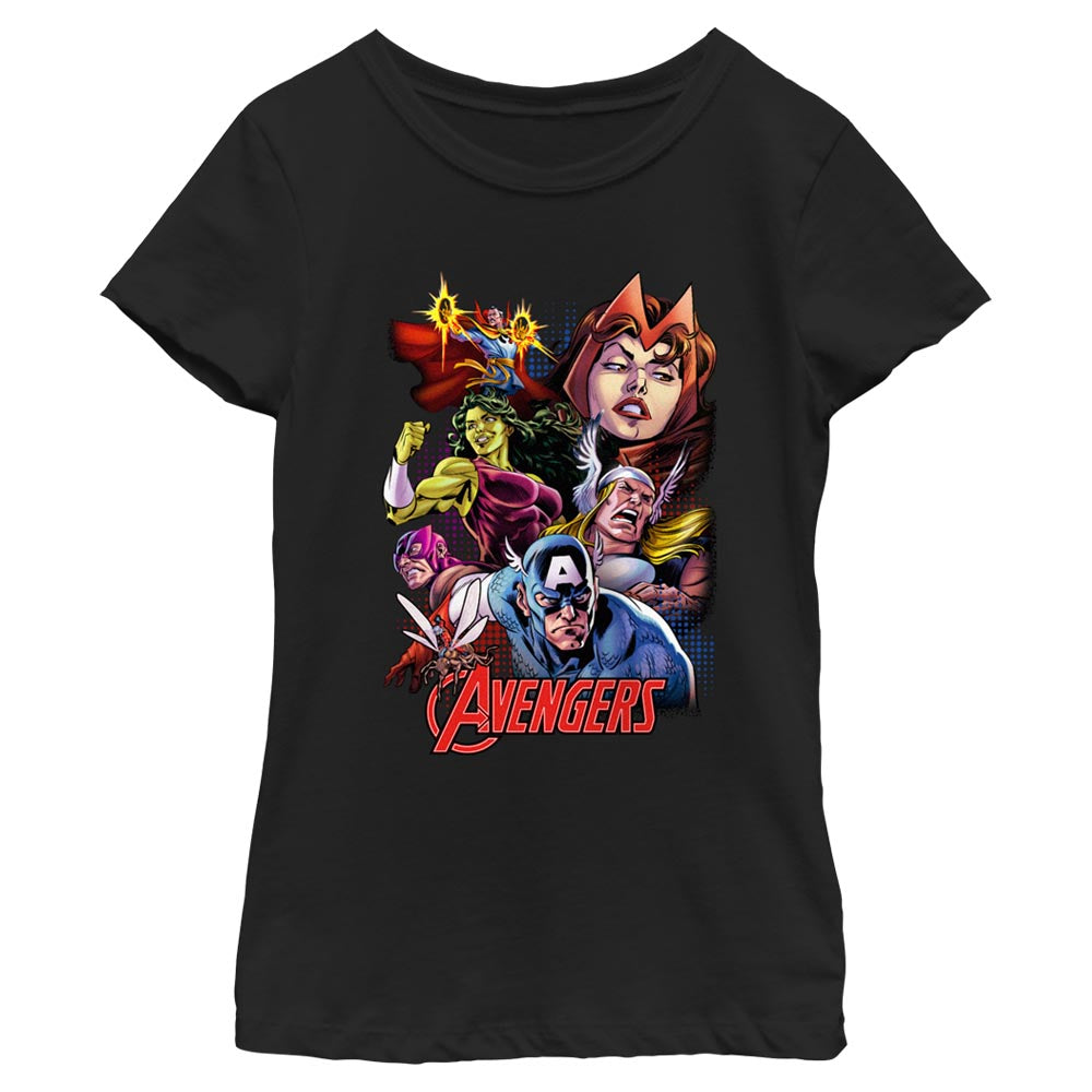 T-shirt Collage de groupe classique Marvel Avengers