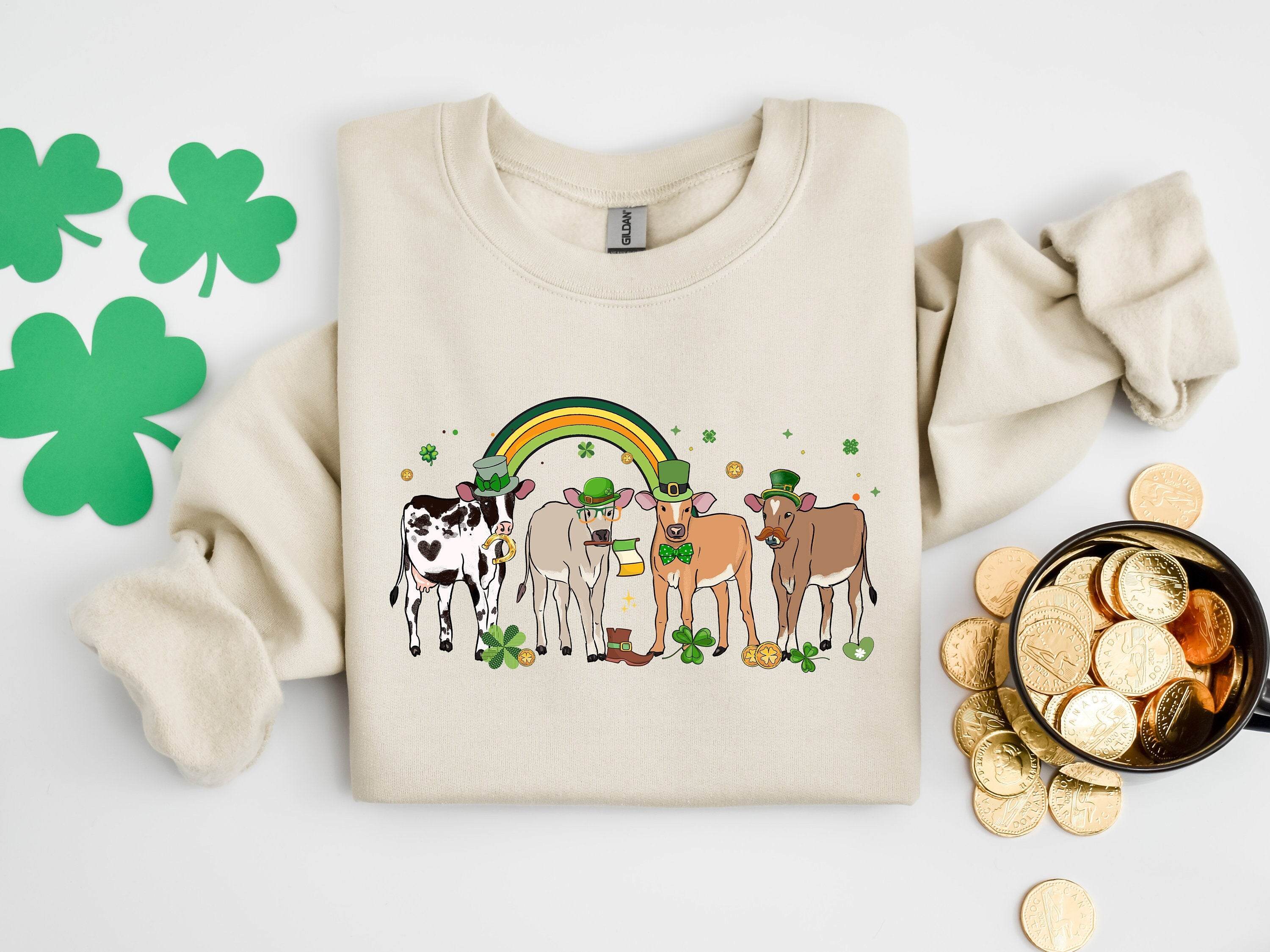 Sweat-shirt Vache St Patricks