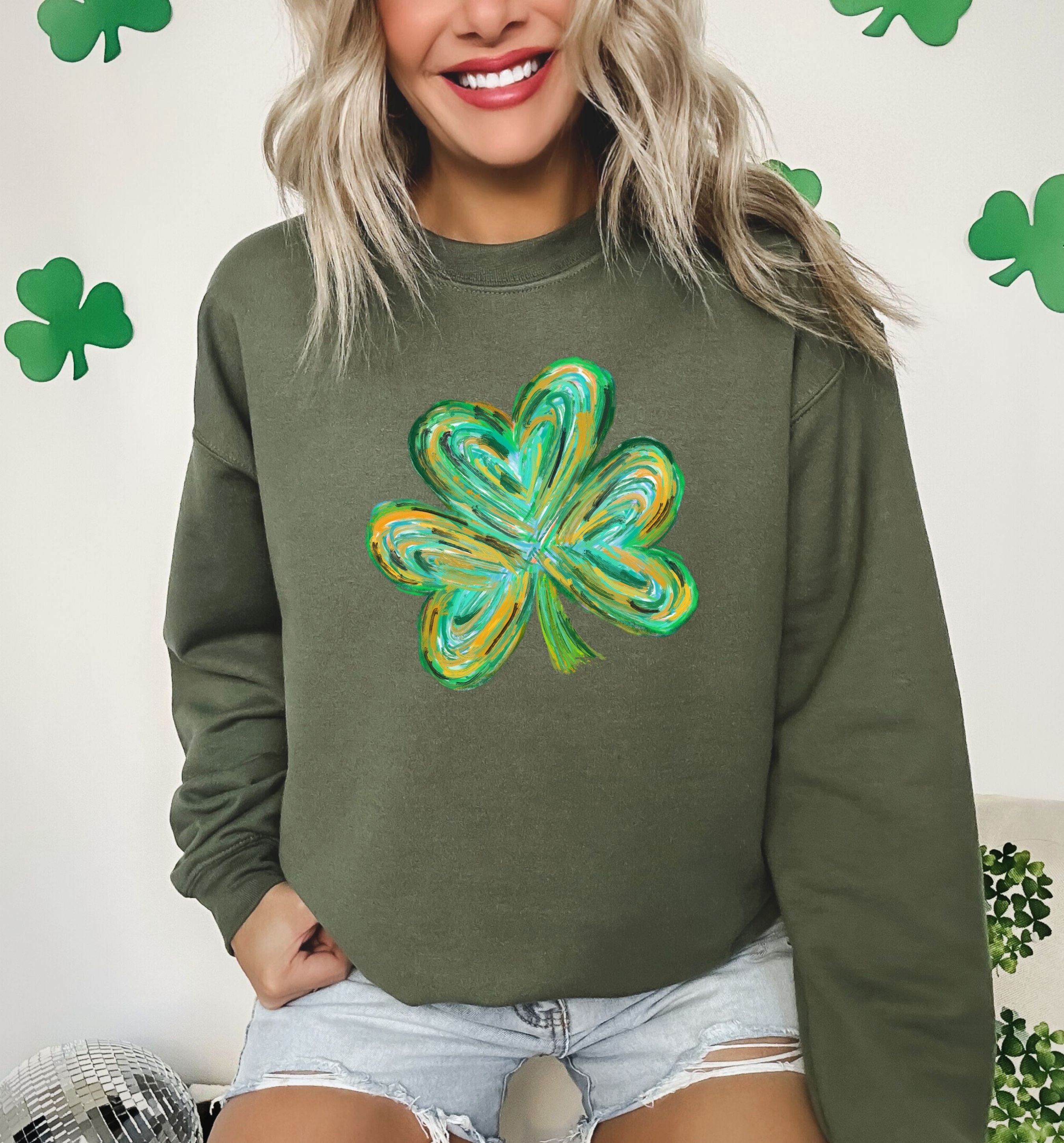 Cute St Patricks Four Leaf Clover Shirt