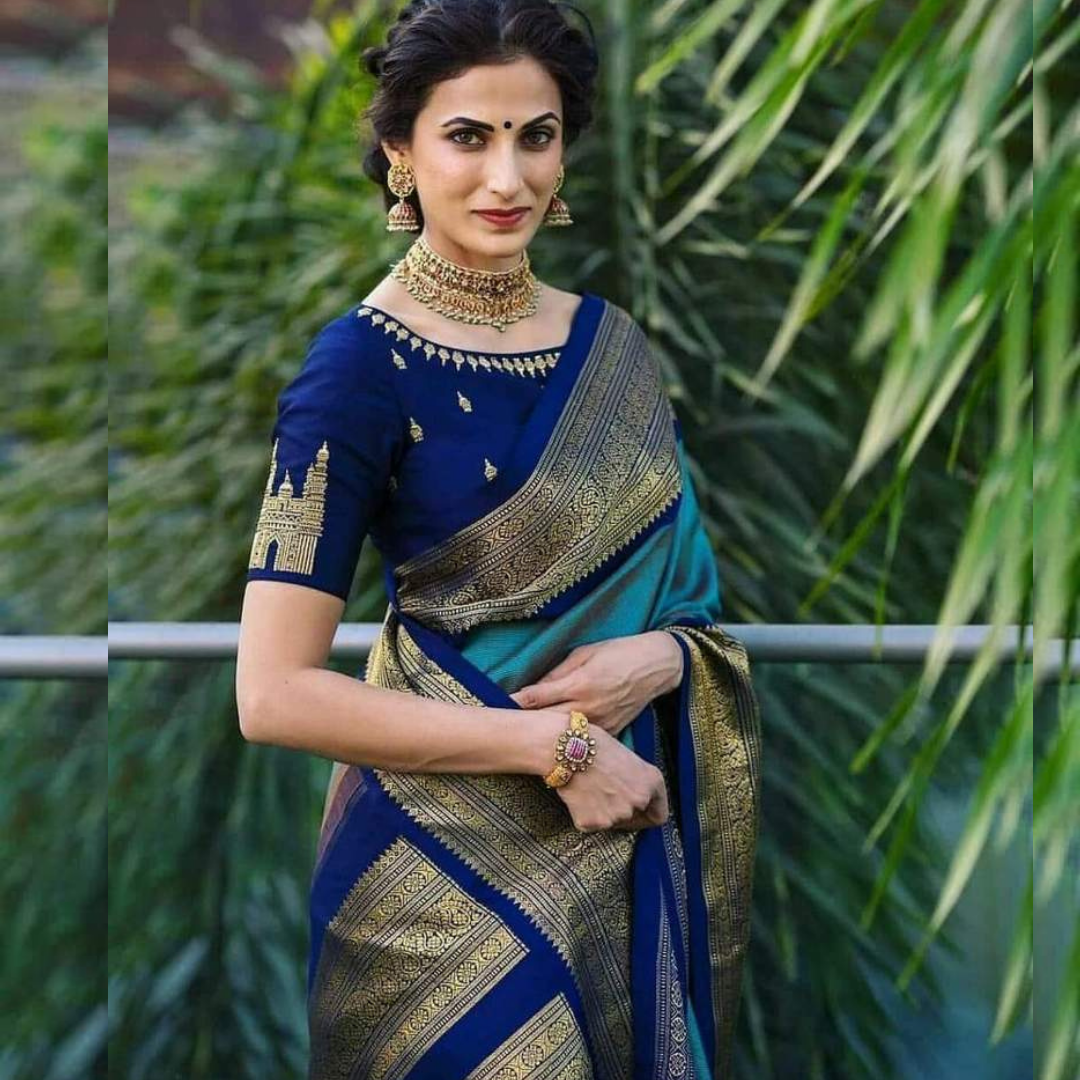 Kala Niketan Archaic Traditional kanchi Soft Silk Sari With ...