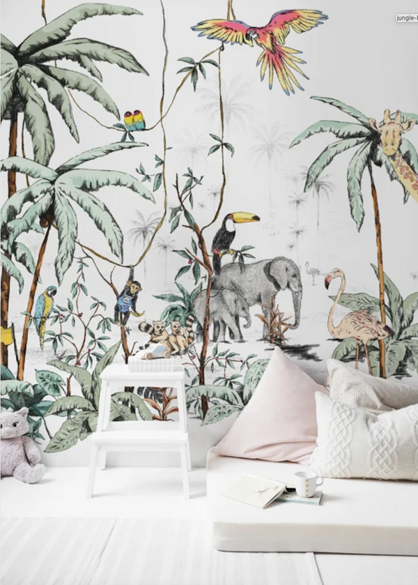 Interactie Maar Vrijwillig Kinderkamer behang ? Unieke prints met dieren, jungle, bos of safari! –  Annet Weelink Design