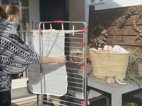 Hanging Guppy bag out to dry