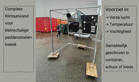 Klimaatwand voor paddenstoelen kweek