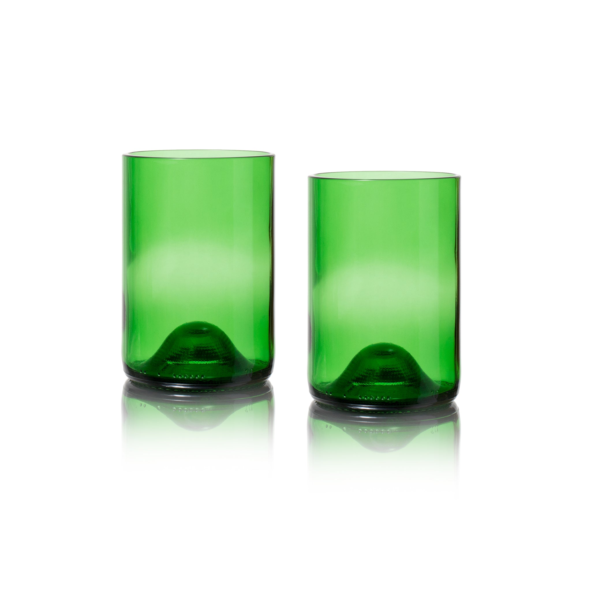 Recycled Wine Bottle Tumblers Green Set of 4 #5204