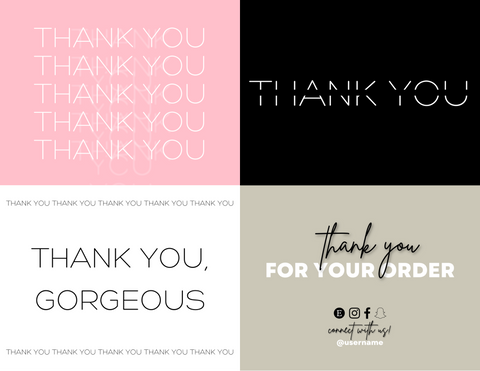 Small business thank you cards