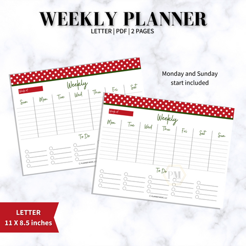 weekly planner