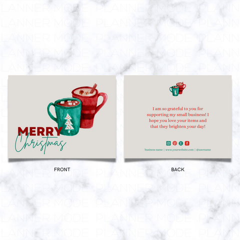 Holiday thank you cards