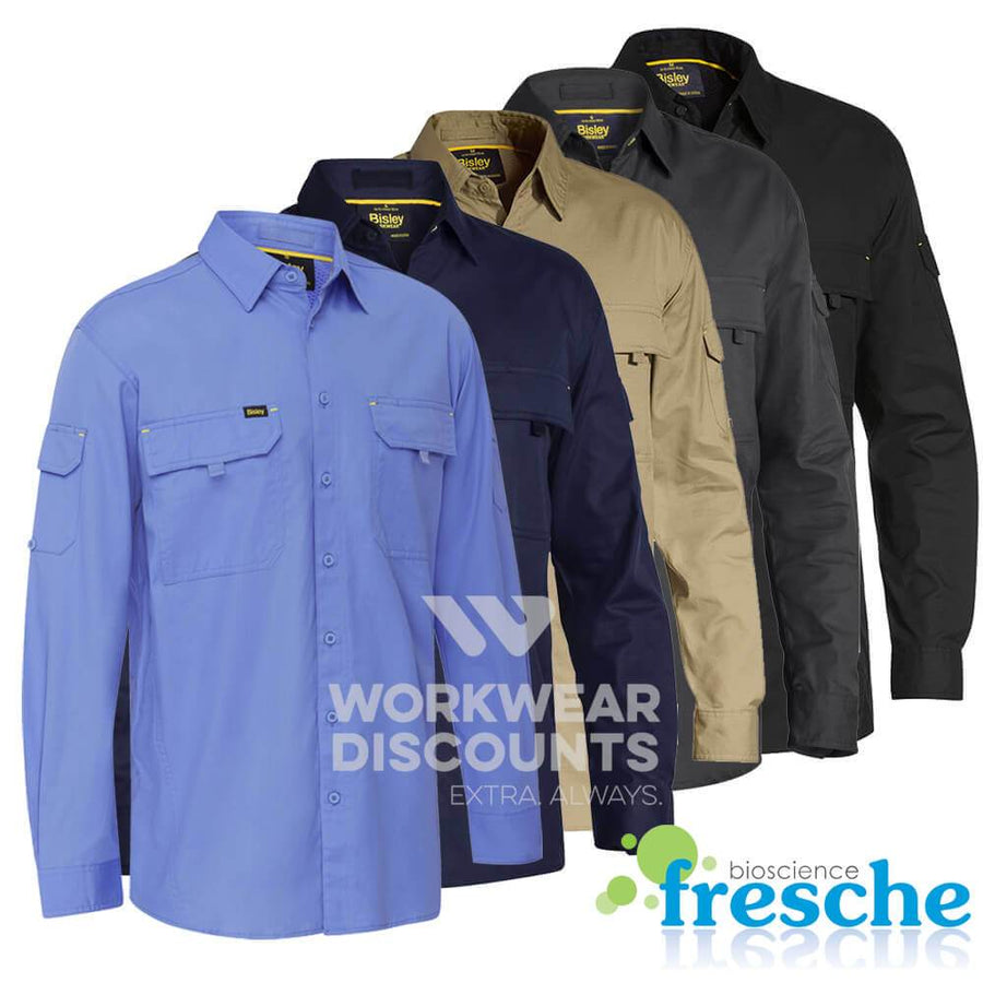 Bisley BS1414 Airflow Ripstop Vented Work Shirt Short Sleeve – Workwear  Discounts