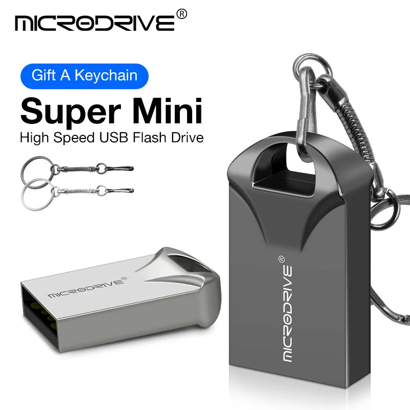 Mini USB Flash Drive Pen Drive USB 2.0 Pendrive 64GB 32GB 16G 8G 4G Flash Memory Stick with Key Ring 128GB U Disk Creative gifts