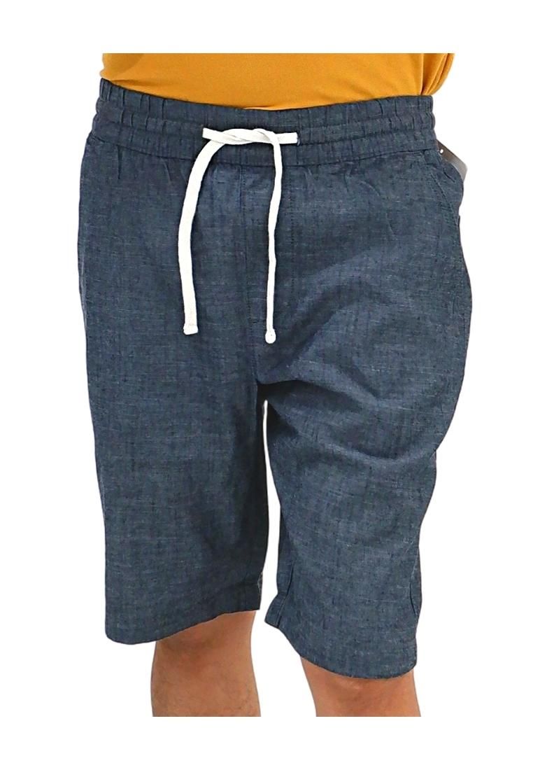 Landmark Full Garter Jogger Bermuda Shorts Woven Material Dark Blue ...