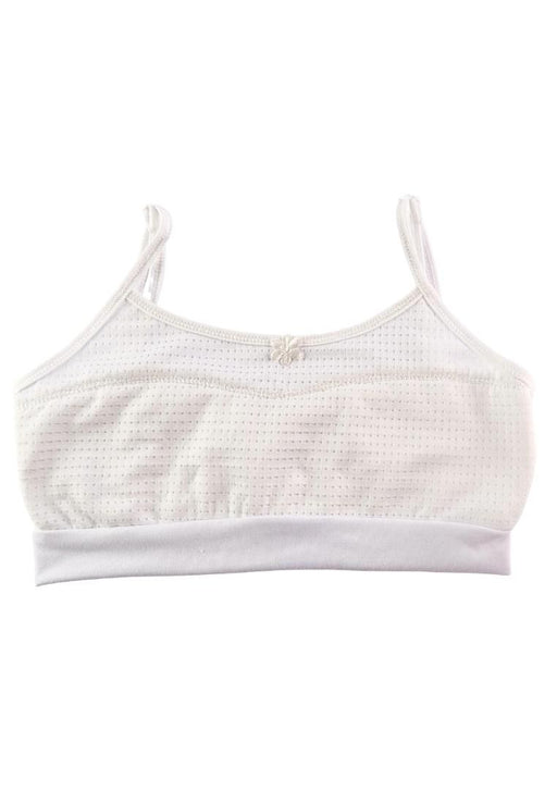 Landmark Half Sando Bra With Band and Ribbon - Single Knit Skintone Material