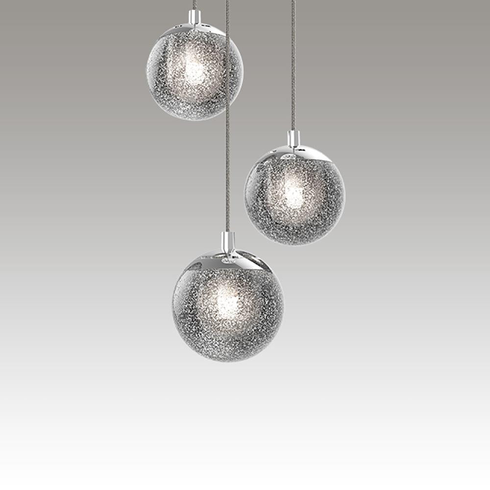 champagne led multi light pendant