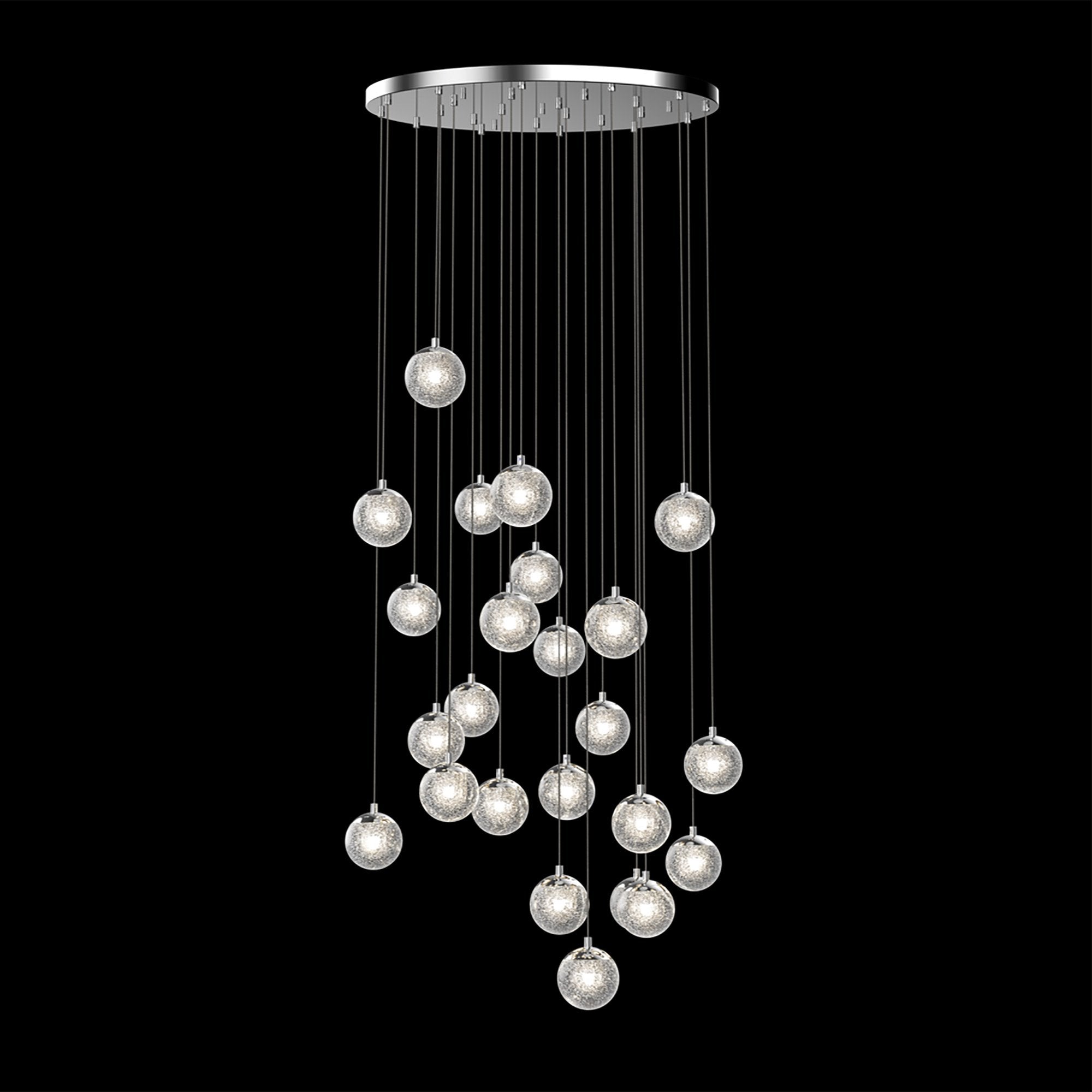 champagne led multi light pendant