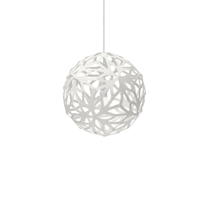 Floral Pendant Light in White/White (Small).
