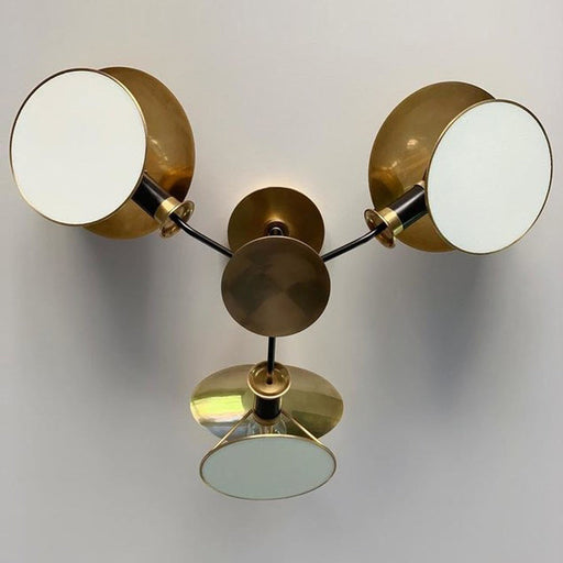 Visual Comfort Studio Collection Malone Rose & Satin Brass Flushmount Light, 7505401-136