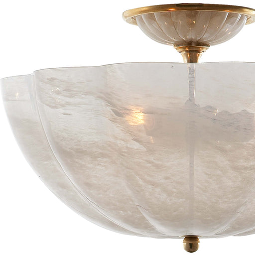 Visual Comfort Studio Collection Malone Rose & Satin Brass Flushmount Light, 7505401-136