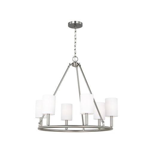 Visual Comfort Studio Burke 6-Light Large Chandelier in Satin