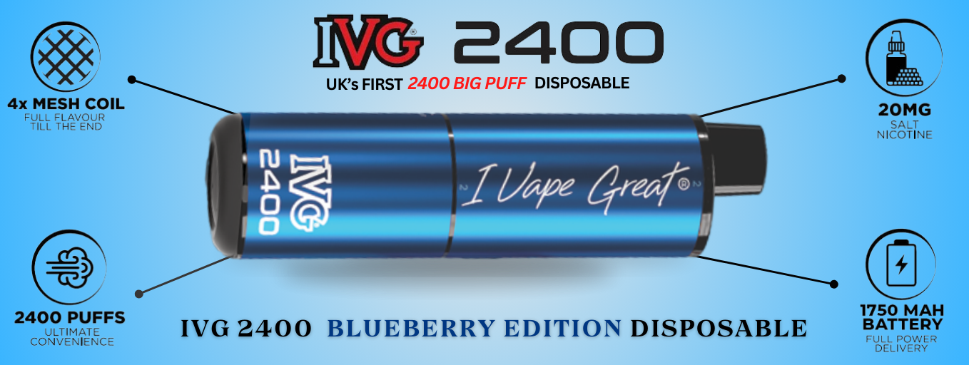 IVG 2400 4 in 1 Blueberry Edition Disposable