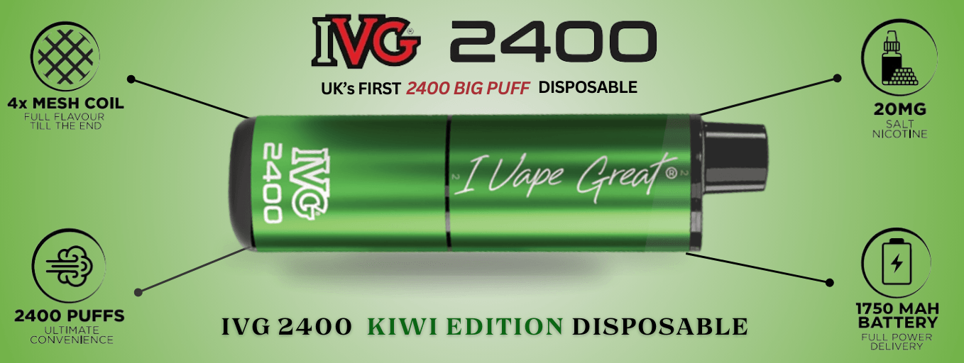 IVG 2400 4 in 1 Kiwi Edition Disposable Vape