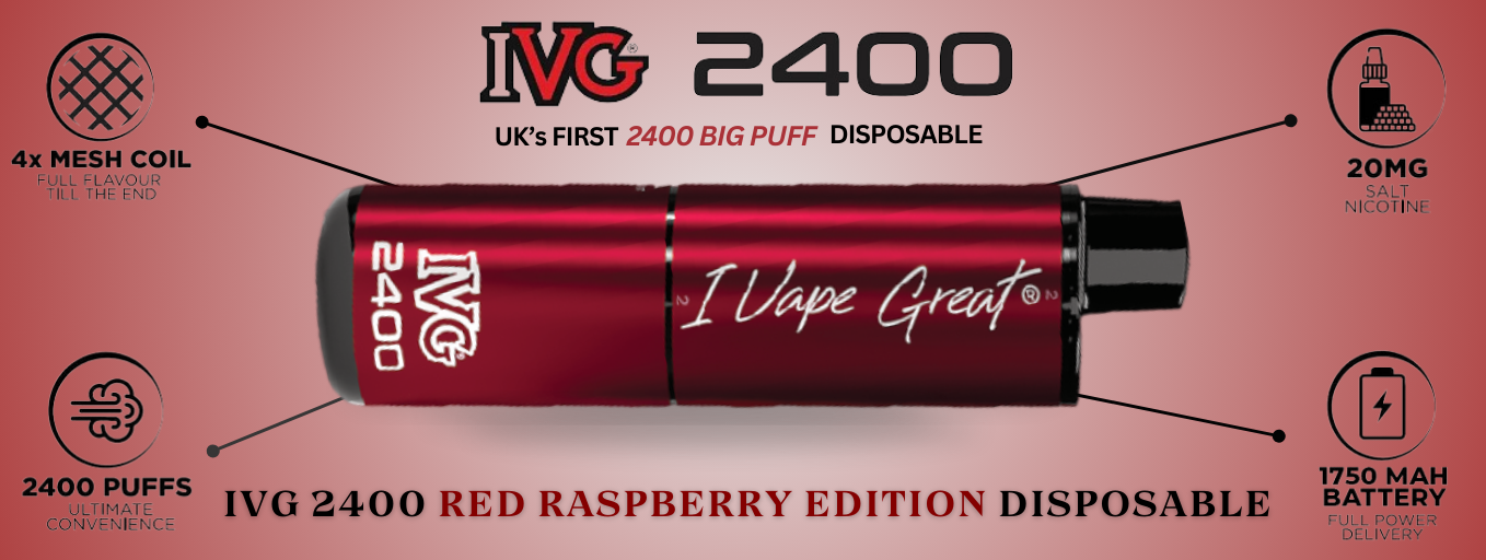 IVG 2400 4 in 1 Red Raspberry Edition Disposable