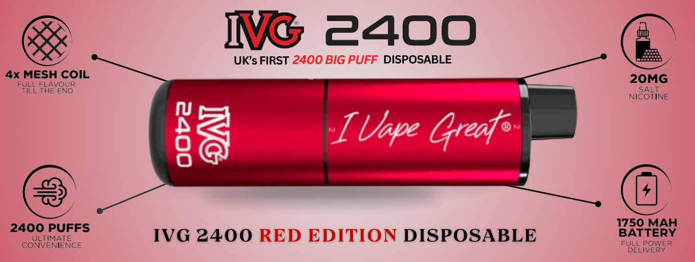 4 in 1 Red edition IVG 2400 Disposable vape