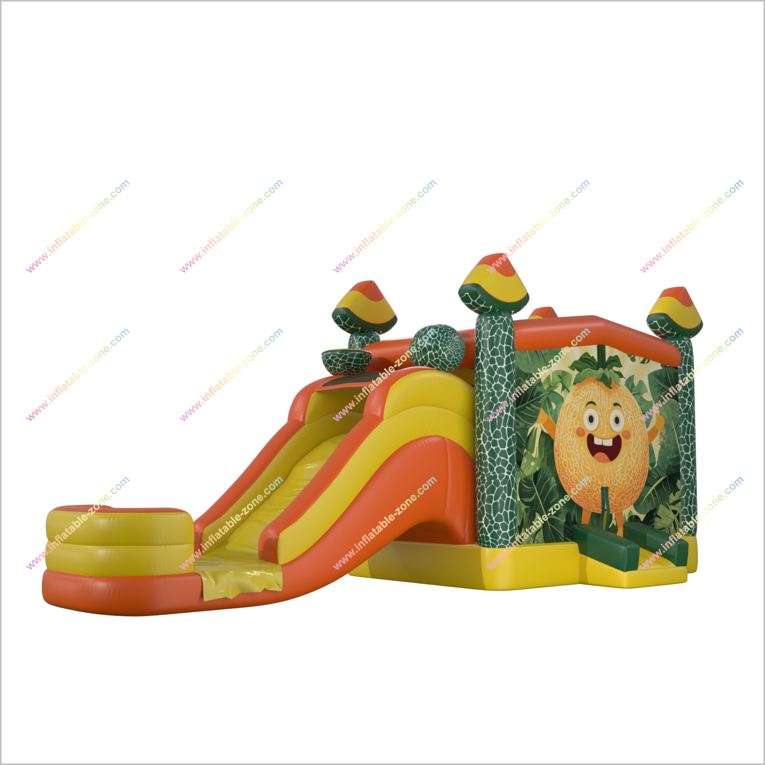 Best Cantaloupe Bounce House Slide Water Inflatable Fun Jumping Castle With Water Slide Combo Near Me