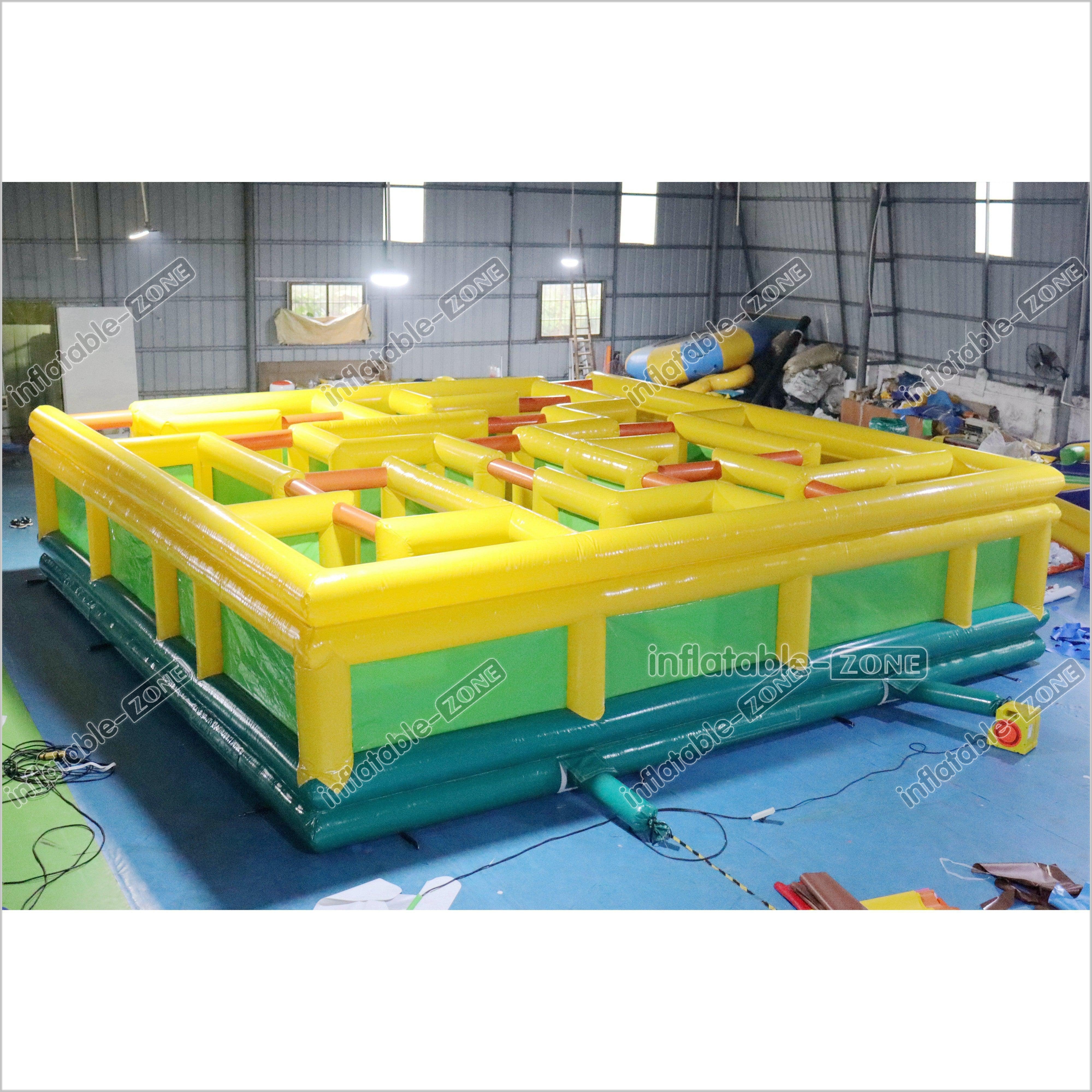 Commercial Giant Inflatable Labyrinth Maze Inflatable Maze Square Obstacle Course Inflatable Games