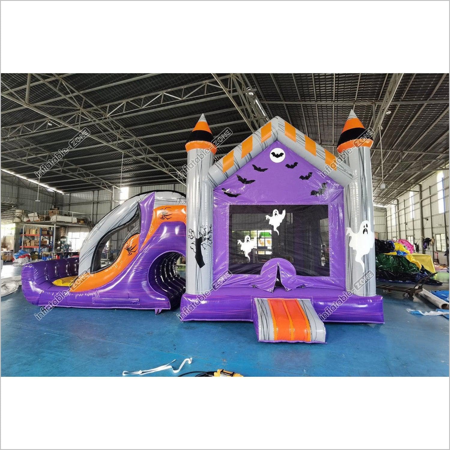Inflatable Slide And Bounce House Combo For Sale Spooky Halloween Inflatable Bouncy Castle With Slide Hire