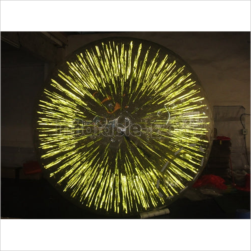 Yellow Light Shining Zorb Ball, Inflatable Flaming Zorb Ball, Lighting Inflatable Zorb