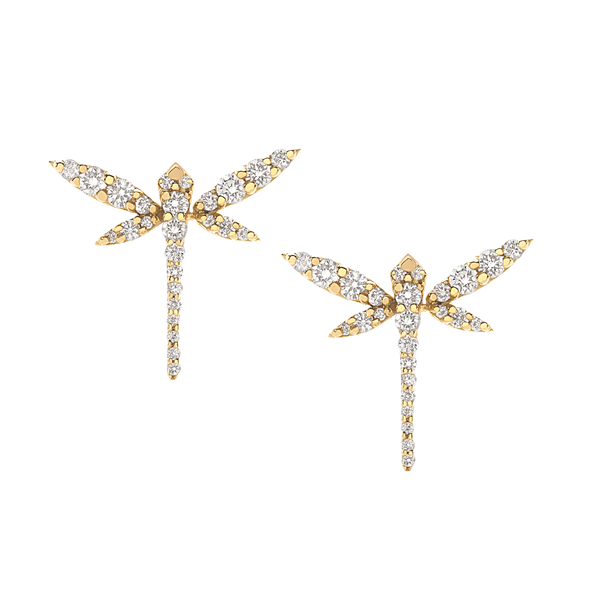 Dragonfly Figure Silver Earring Price - Ametist İstanbul