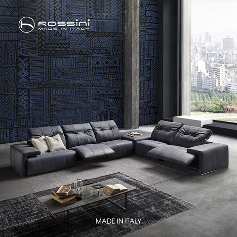 The Arcadia L-shaped sofa, a symbol of style and comfort in leather furniture.