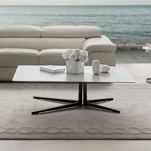 The exquisite Melissani Ceramic Coffee Table, a true masterpiece that demands attention with its unique, luxurious, and classy design.