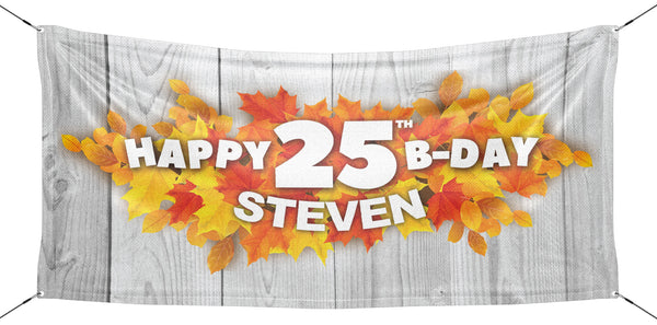 Birthday Banners for Your Yard - Autumn Birthday Banner