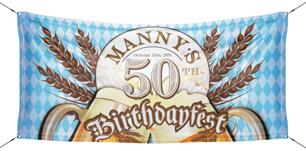 Birthday Banners for Your Yard - Oktoberfest Birthday Banner