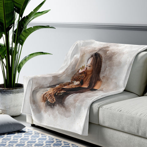 Personalized Watercolor Photo Blanket