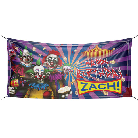 killer clowns halloween banner