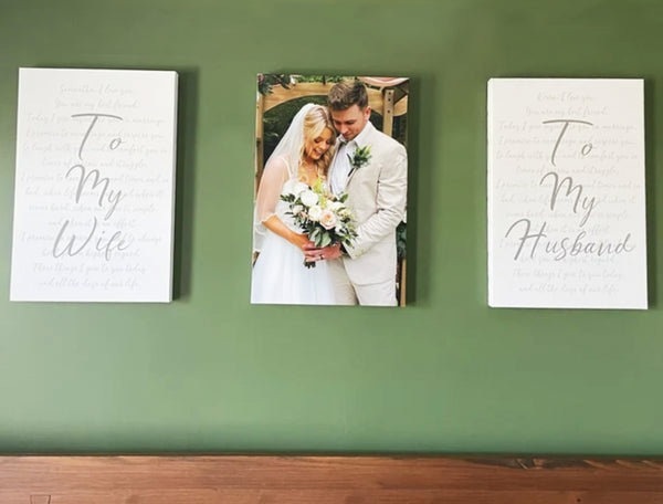 Personalized Wedding Gift Ideas - Wedding Vows Canvas Set