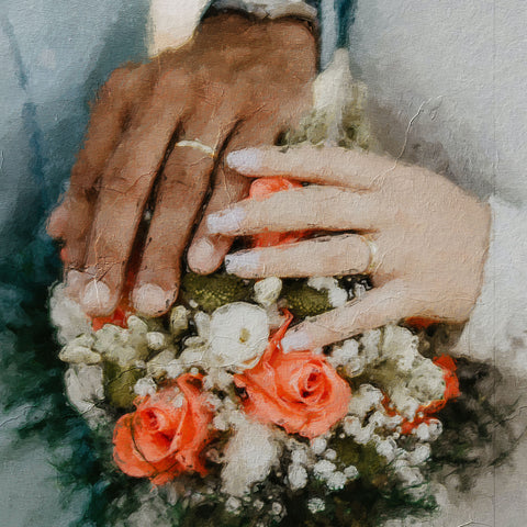 Engagement Ring Water Color Portrait