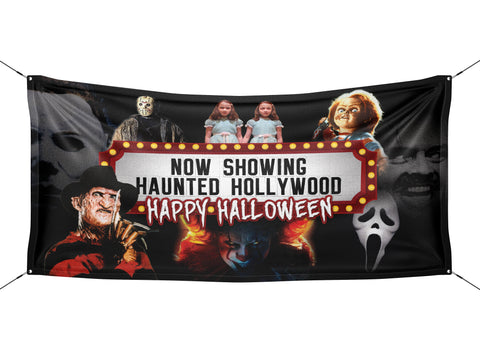 Haunted Hollywood Halloween Banner