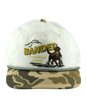Banded Premium Gear Dog Cap / White with Brown Camo - Muddy Mallard