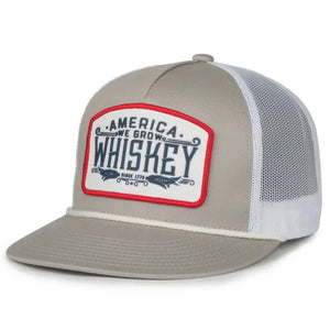We Grow Whiskey Flatbill Hat / Gray - Muddy Mallard