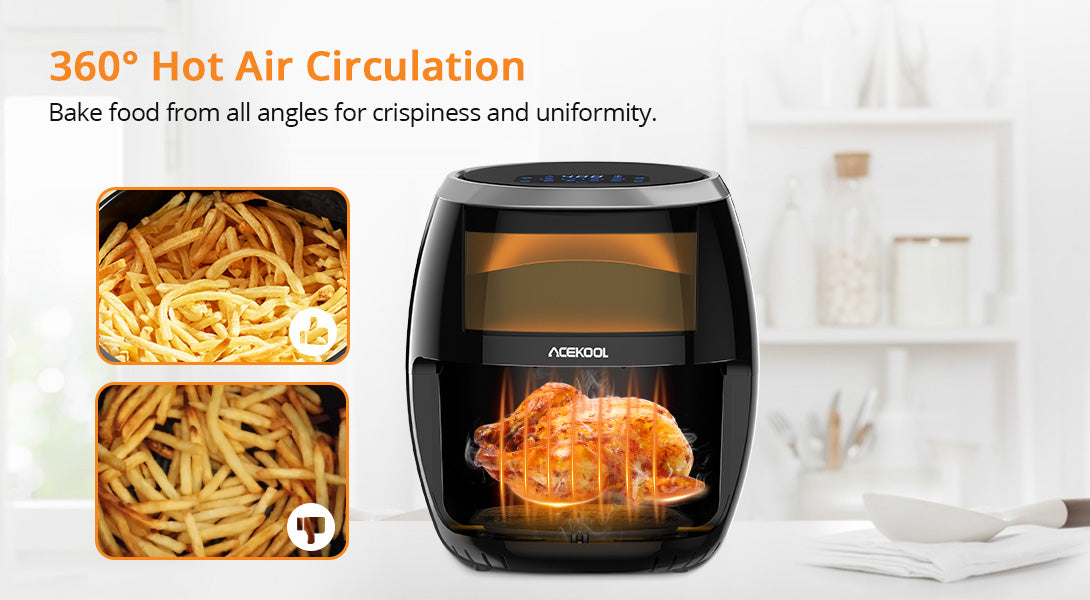 ACEKOOL 8.5 QT Air Fryer FT2 with Visible Window Touch Screen