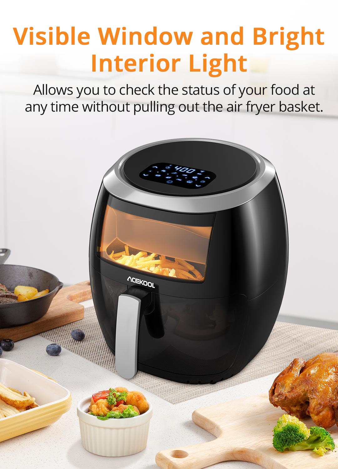 Air Fryer Oven FT1 - 20 Quart Air Fryer Oven with 10 Presets – Acekool