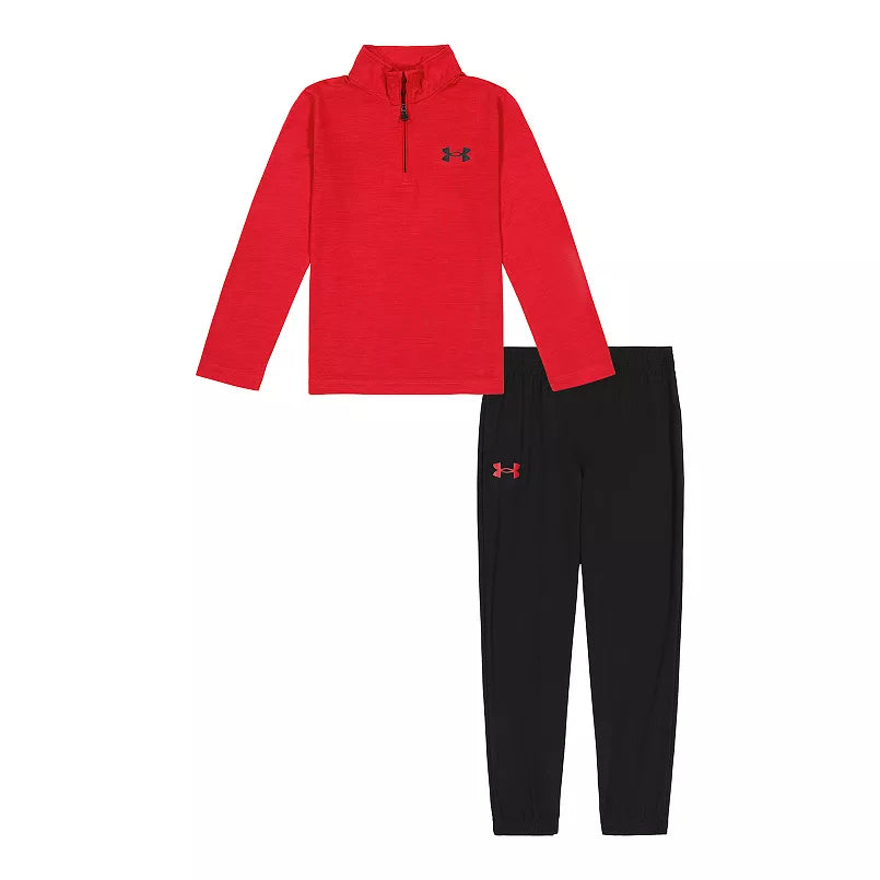 UA Red 1/4 Zip Set