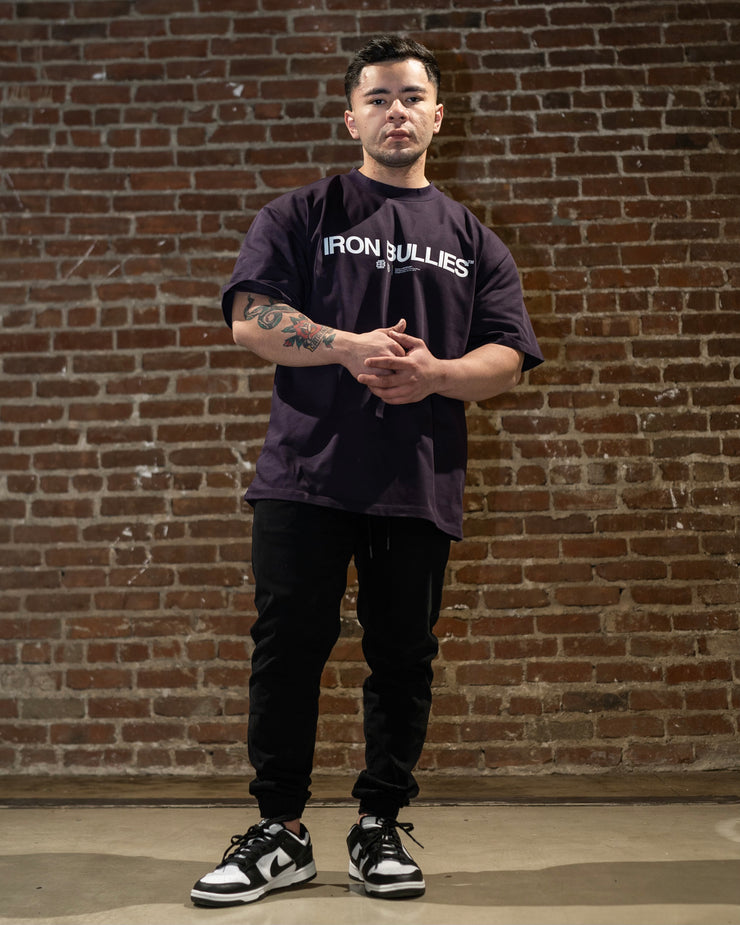 English Violet Wordmark Tee – Iron Bullies Active Wear