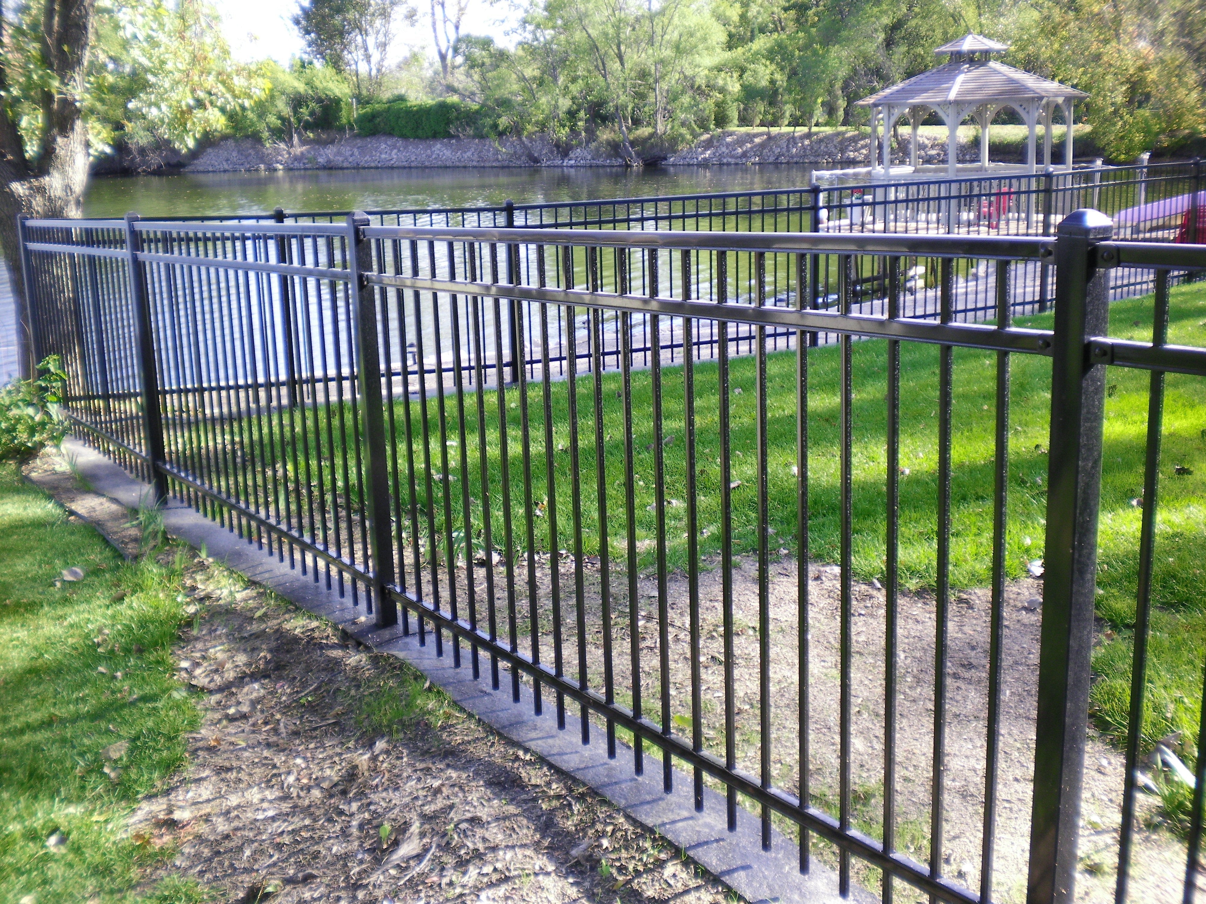 [350 Feet Of Fence] 6' Tall Ornamental Steel Flat Top Complete Fence Package