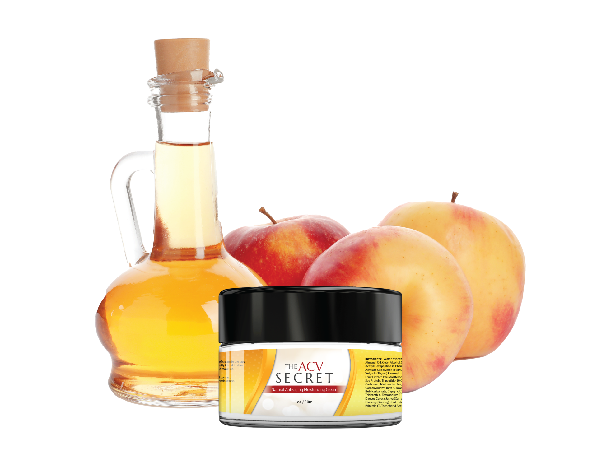 UpWellness: The ACV Secret Moisturizer - Skin Care with Apple Cider Vinegar  - 30 ml - 7 Natural Anti-Aging Ingredients - Supports Skin Detoxification  and Restoration - Physician Formulated