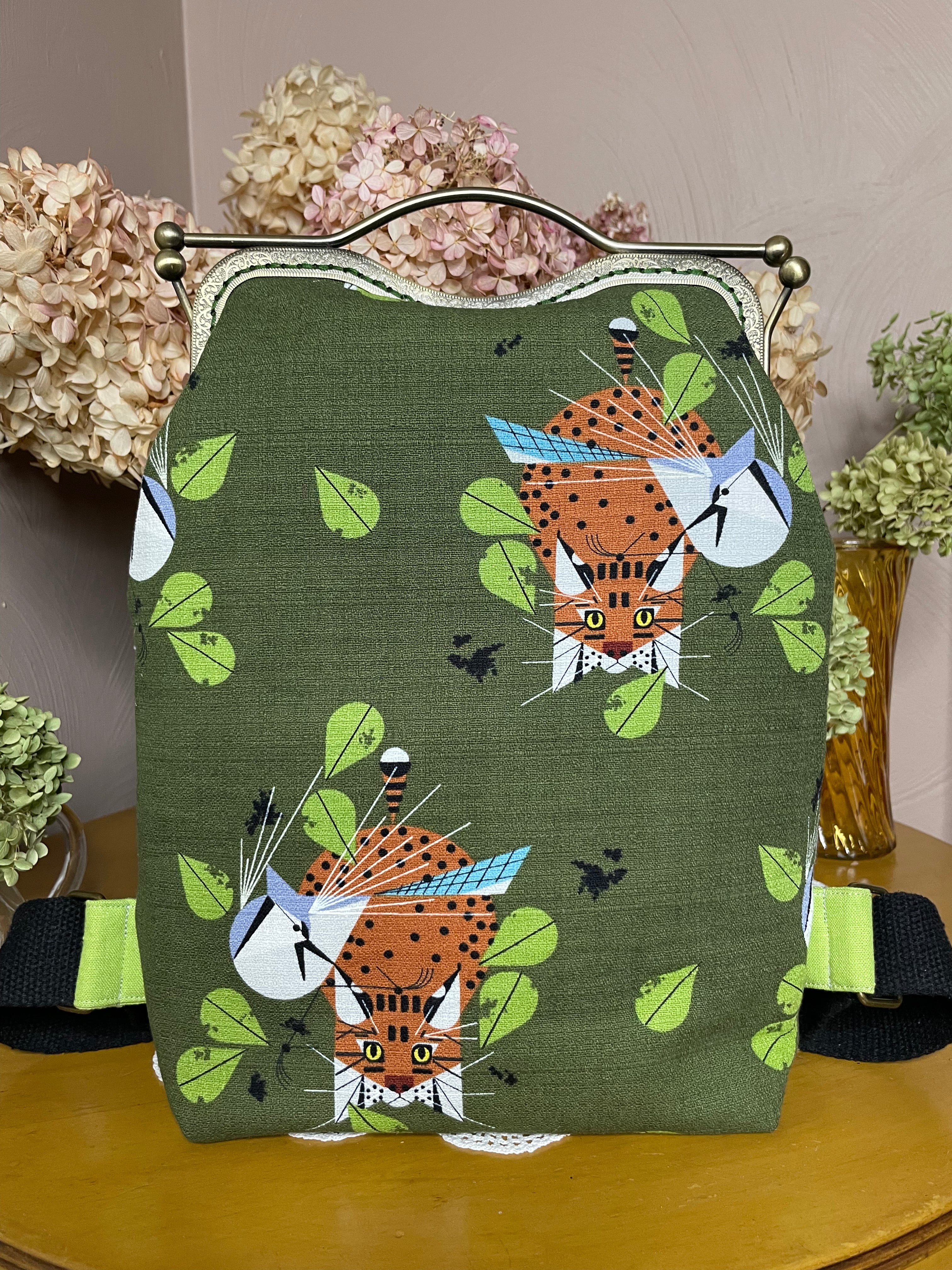 Charley Harper print Backpack Clutch Bag