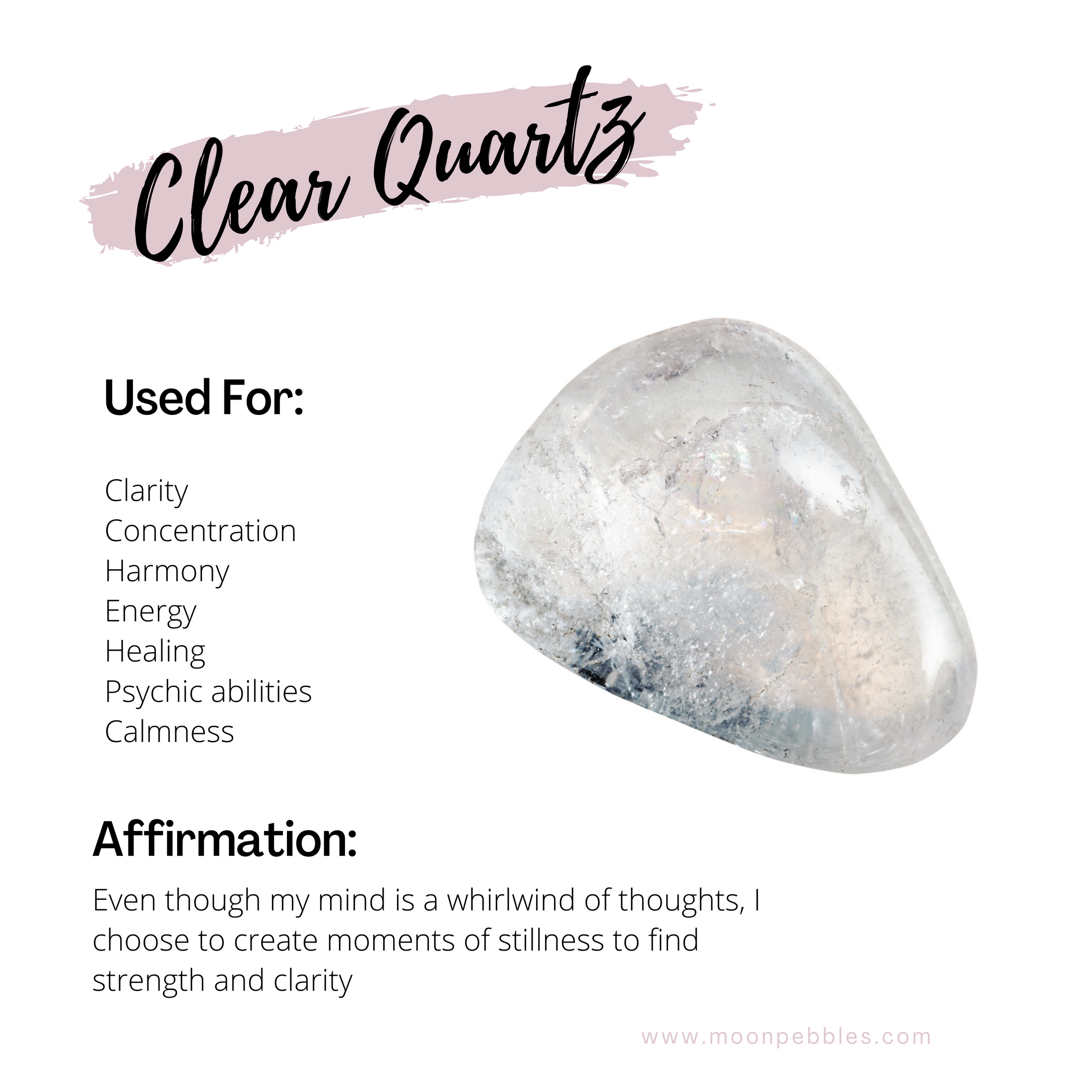 Healing Properties Of Clear Quartz Moon Pebbles Crystals Australia