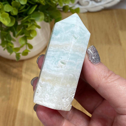 Caribbean Calcite Point | Healing Crystals | Moon Pebbles Crystal Shop Australia